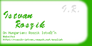 istvan roszik business card